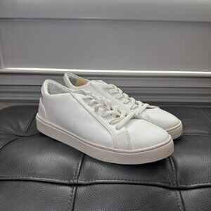 Thousand Fell Lace Up Vegan Leather Sneakers, Women's 8 (White/White)